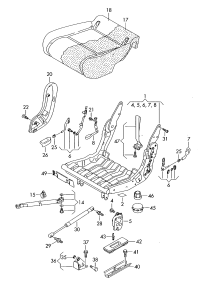 2K0883099F-Small parts set, for back unlock mechanism