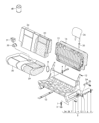 3B0886919-Guide, adjustable headrest