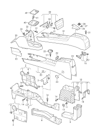 1T0857669J9B9-Bracket center console sateen black
