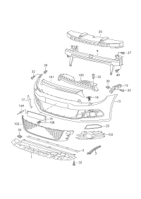 1K8807248E-FRONT FILLER OF THE FRONT