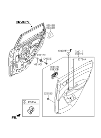 83307D8000WK-Panel assy-rr dr trim lh