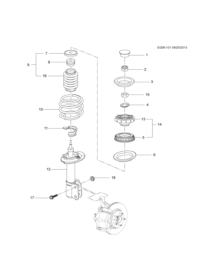 13304059-Stopper, front suspension spool bumper (20111201 front use)