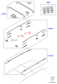 VPLGR0097-Garnish assy-roof rail