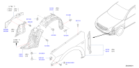 64839CA000-Splash guard-front hatch, lh