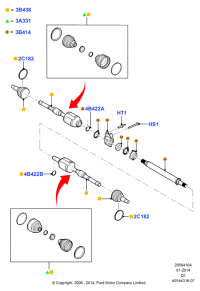 7T4Z3A329A-Kit-repair, cv joint