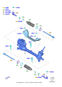 AV6Z3332A-Rh/lh/gasket-dust