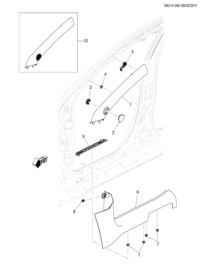 22830623-Garnish assy-w/shld piece