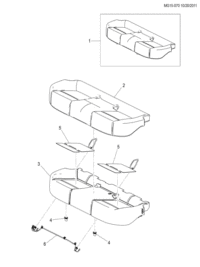22758086-Cush, rr seat (incl. 2-6)