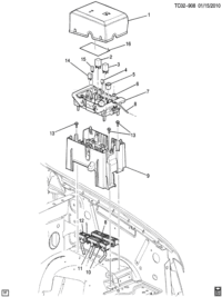 21997408-Relay (8 parts) (5 terminal, single double throw, 280 micro, high/low, black) (black) (5 terminal) (