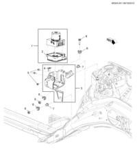 13219246-Bracket, brake pressure regulating valve (including 4)