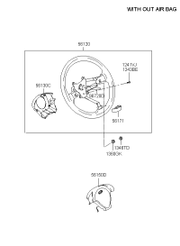 561502C000LK-UPR COVER ASSY-STEERING WHEEL