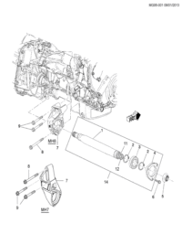 13248688-Bracket, front wheel drive intermediate shaft