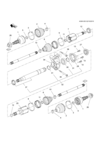 13296187-Kit, front wheel drive outer cv joint (incl 1-5)