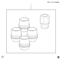12498076-LOCK PKG,SPL SECURITY WHL(USE W/LUGNUT 9591809 & 9595174)(NON-DECORATIVE)(INSTAL
