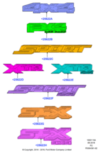 FL3Z9925622AA-Label-car model identification