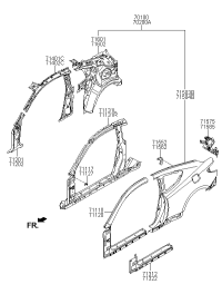 691312M500-PANEL ASSY-RR COMB LAMP HSG LH