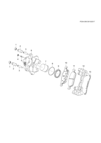 26675275-Kit, front disc brake plate repair (incl. 10,11, 13)