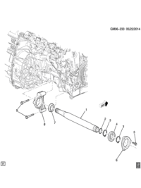 13368407-Bracket, front wheel drive intermediate shaft