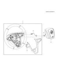 23183654-Harness (part 1), steering wheel horn switch