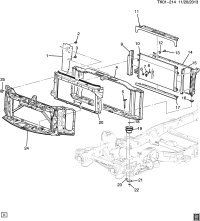 23373713-BAFFLE,RAD AIR UPR(INCLS 3)(INCLS RETAINER)