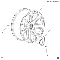 20982804-INSERT,WHL SPOKE TR(PART OF 1)(EX BRT CHROM)(CHROME PLATED)(5.871)(SERVICEABLE C