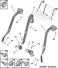 6923C9-Bolt, hex headband