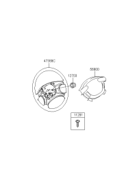 0K52Y57K00AGD-MODULE-AIR BAG,DRIVER
