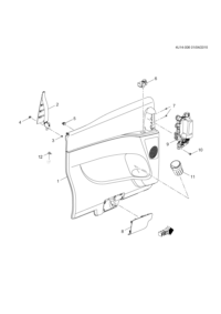 9006557-Cap, rr. door trim