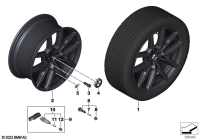 36115A504D7-Paint, disc light metal black II standard