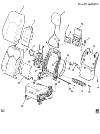 20835997-Actuator, fr. seat headrest