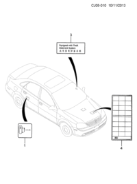 5484866-Label, instrument panel fusible link cover