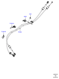 BV6R7E395BA-Cable assy-select lever control