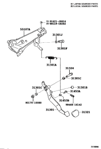 3130112470-PEDAL SUB-ASSY, CLUTCH
