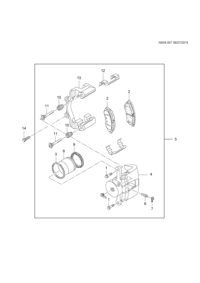 9075773-Kit, fr. caliper carrier repair (incl. 10-13)