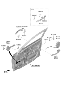 82651AZ200-HANDLE ASSY-DR O/S