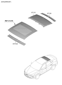 67121J1000-RAIL ASSY-ROOF FR
