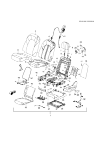 26691389-Cover, rr seat back center u