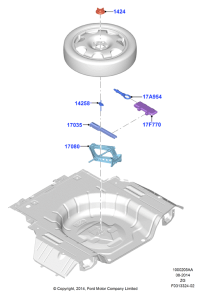 ES7Z1424A-Bracket-spare tire mounting