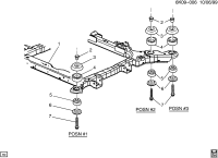 25665905-INSULATOR,DRIVETRAIN & FRT SUSP FRM LWR(BLUE/GREEN)