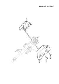 24566293-Cap, steering column, upper