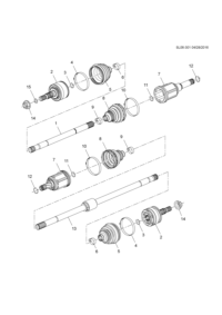 13435688-Shaft, front drive (incl. 2-12)