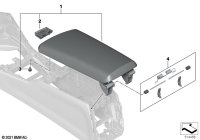 51169483595-Armrest, baffle lock piece center
