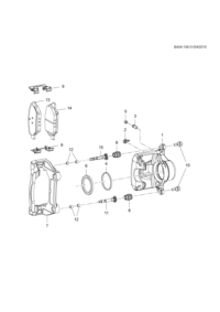 13510291-Housing assy-fr caliper (incl 2-6)