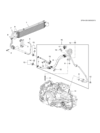 13311082-Pipe, t/m oil cooler