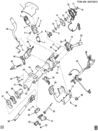 25966963-Coil, steering wheel air bag (with accessory connector) (for connector parking lock, use retainer 88