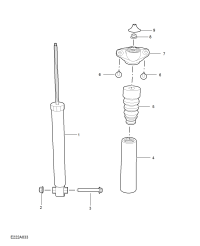 10628386-Damper, rear suspension