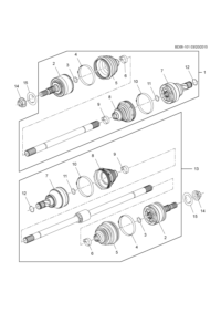 39007841-Shaft, front drive (incl. 2-12)
