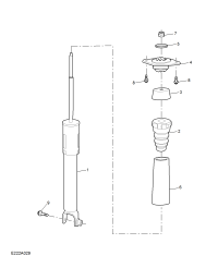 10525252-Damper, rear suspension