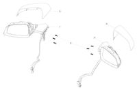 105443000D-EXT MIRR SKULL CAP - LH, MX, UNPAINTED