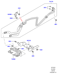 UBP500205-TRANSMISSION OIL COOLER TUBE ASSEMBLY